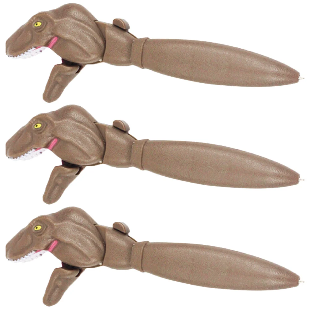 

3Pcs Dinosaur Themed Ballpoint Pens Multi-Function Portable Writing Pen Set Lightweight Office School Supplies