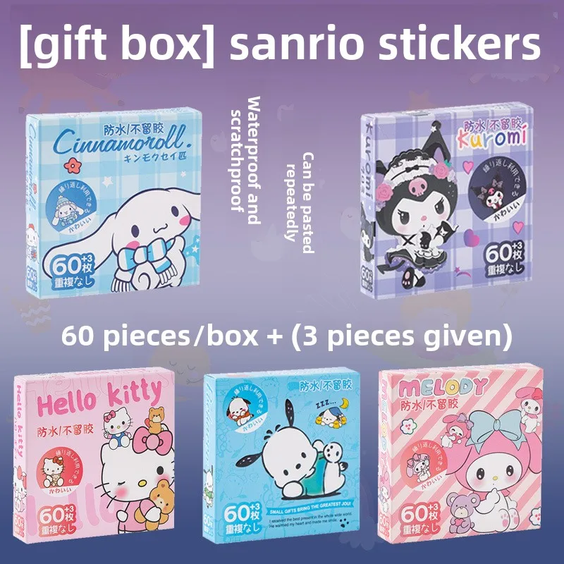 

Sanrio Stickers Kuromi Hello Kitty Melody Pochacco Cute Cartoon Stickers for Scrapbooking Journal
