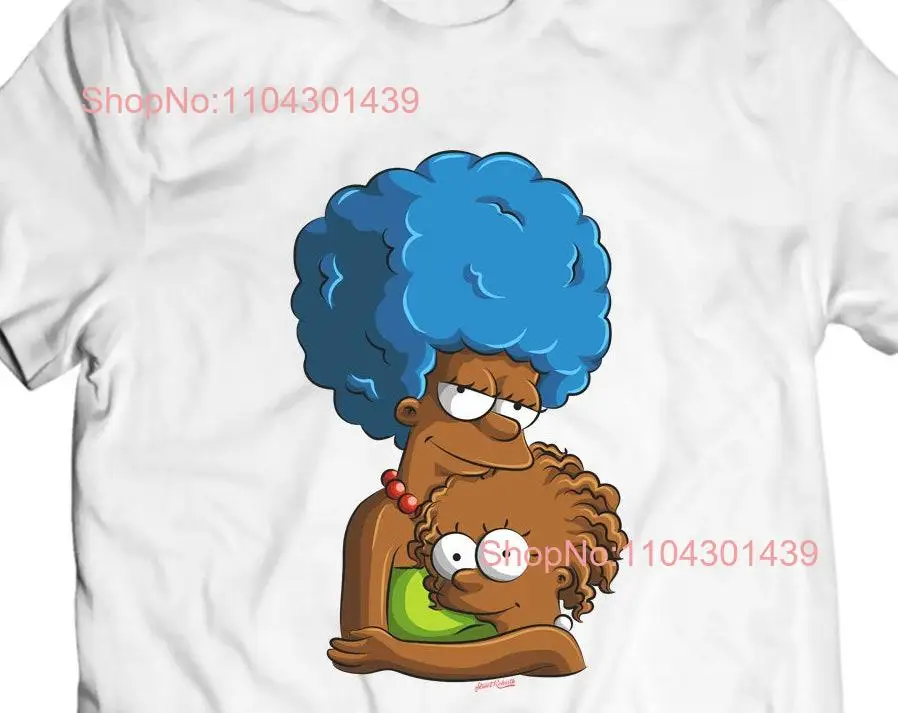 Afro Mashup T Shirt Standard Casual For Him Her Black Art African American Mother and Daughter 90s Cartoons