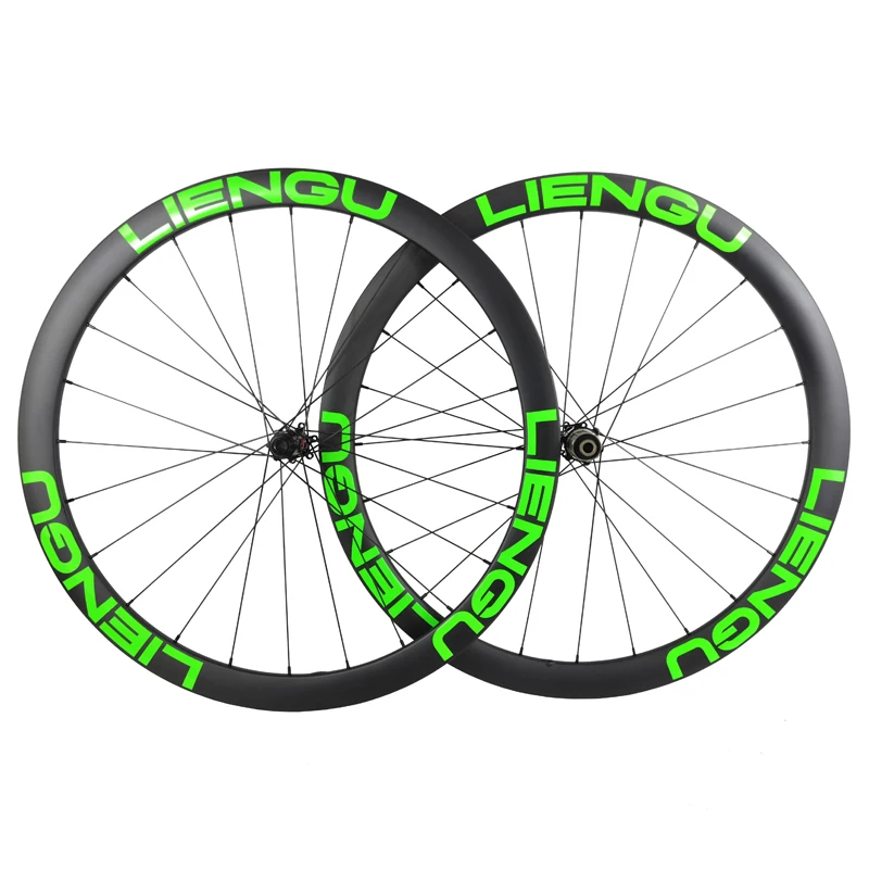 

LIENGU 1330g 36T Ratchet 700C Road Bicycle Disc Brake 42mm Asymmetric Carbon Wheel 24H LG-RD02 25mm Width Tubeless Clincher