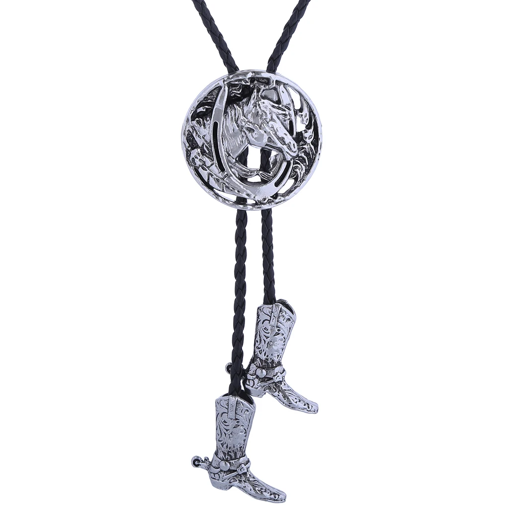 western big horse head Bolo tie