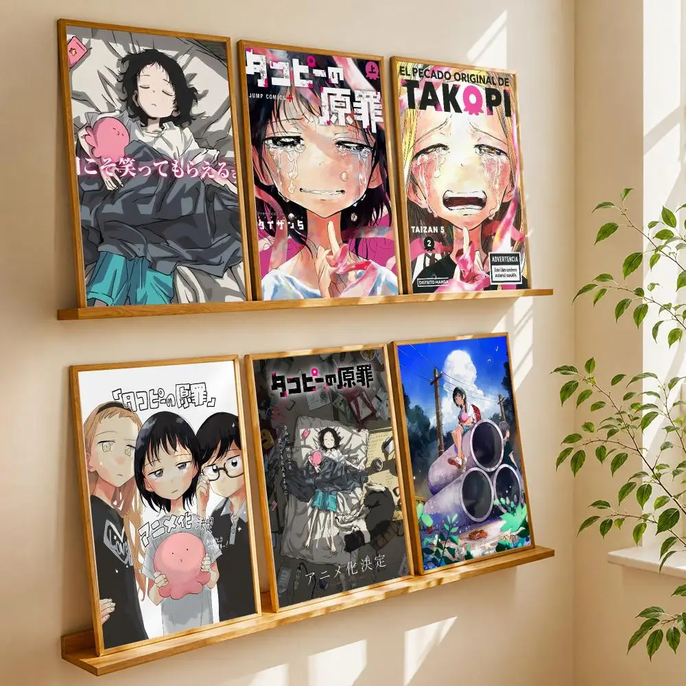 Póster de Anime "El Pecado Original de Takopi" en HD, Adhesivos Decorativos para Pared de Casa, Pasillo, Sala de Estar, Dormitorio, Bar, Oficina, Impresiones Artísticas