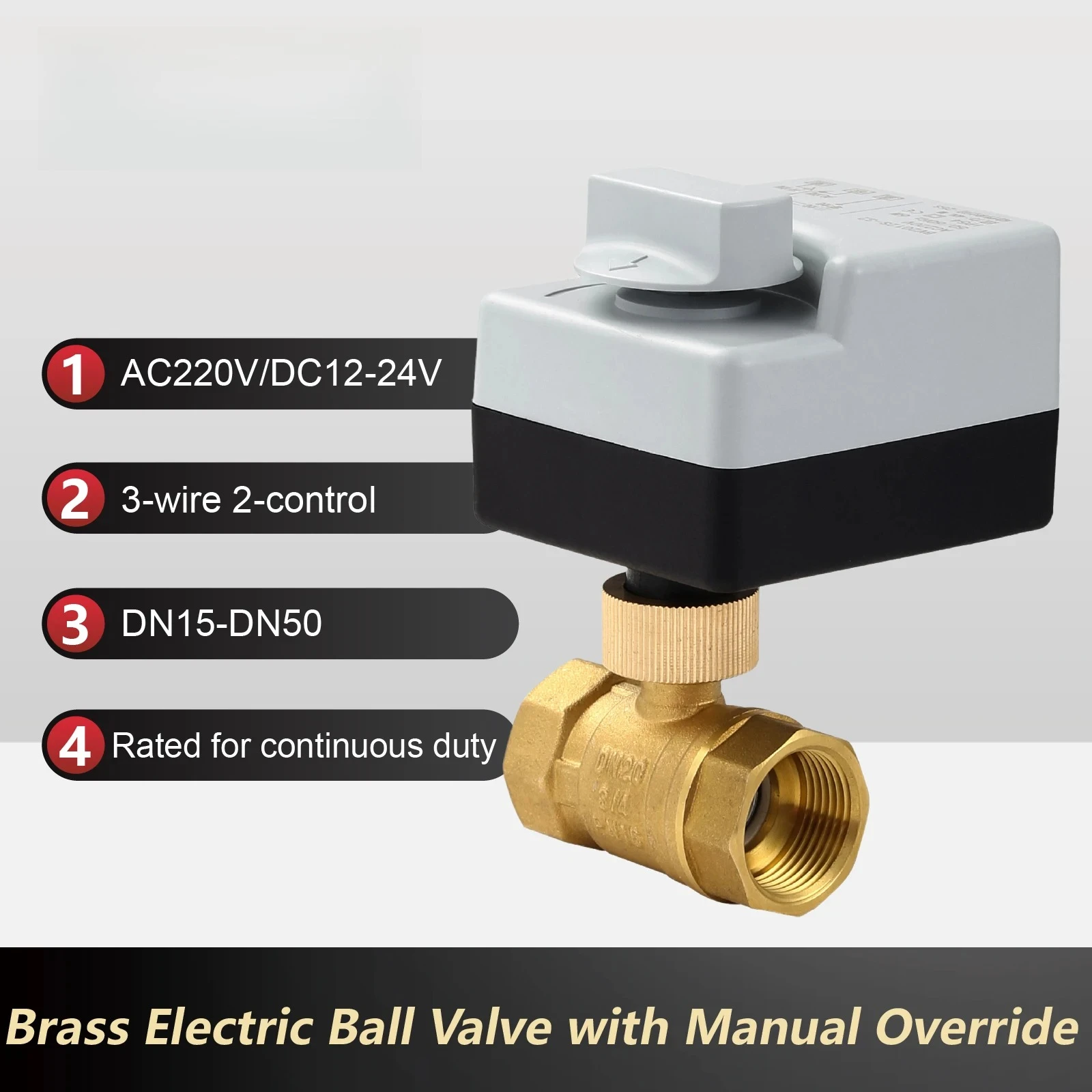 

OEM 304 SS моторизованный шаровой кран 2/3-ходовой AC220V/DC24V для систем терможидкости — промышленный класс