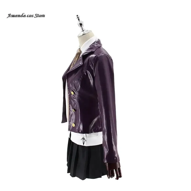 

QQ45Danganronpa Kirigiri Kyoko Косплей Костюм Униформа Парик Аниме Костюмы на Хэллоуин для Женская Одежда
