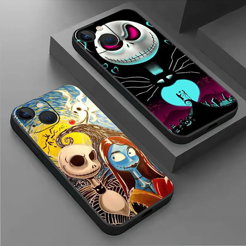 Funda For Apple iPhone 13 11 Pro Max 14 Plus 12 Mini Phone Case XR 7 8 X XS SE 6 6S 15 Back Cover Nightmare Before Christmas