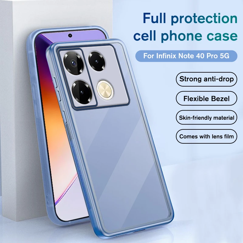 Plating Camera With PC Lens Film Case On For Infinix Note40 Note 40 Pro 4G Not 40 Pro+ 5G Airbags Anti-Fall Clear TPU Soft Cover