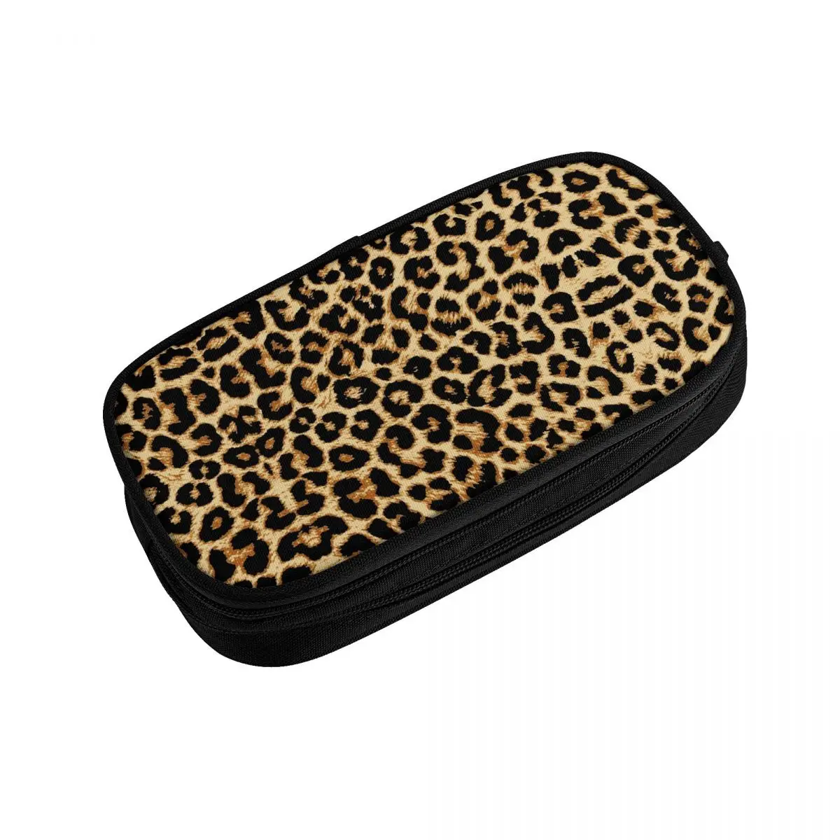 Customized Real Leopard Kawaii Pencil Case Boys Gilrs Large Capacity Sexy African Animal Fur Pencil Box Students Stationery