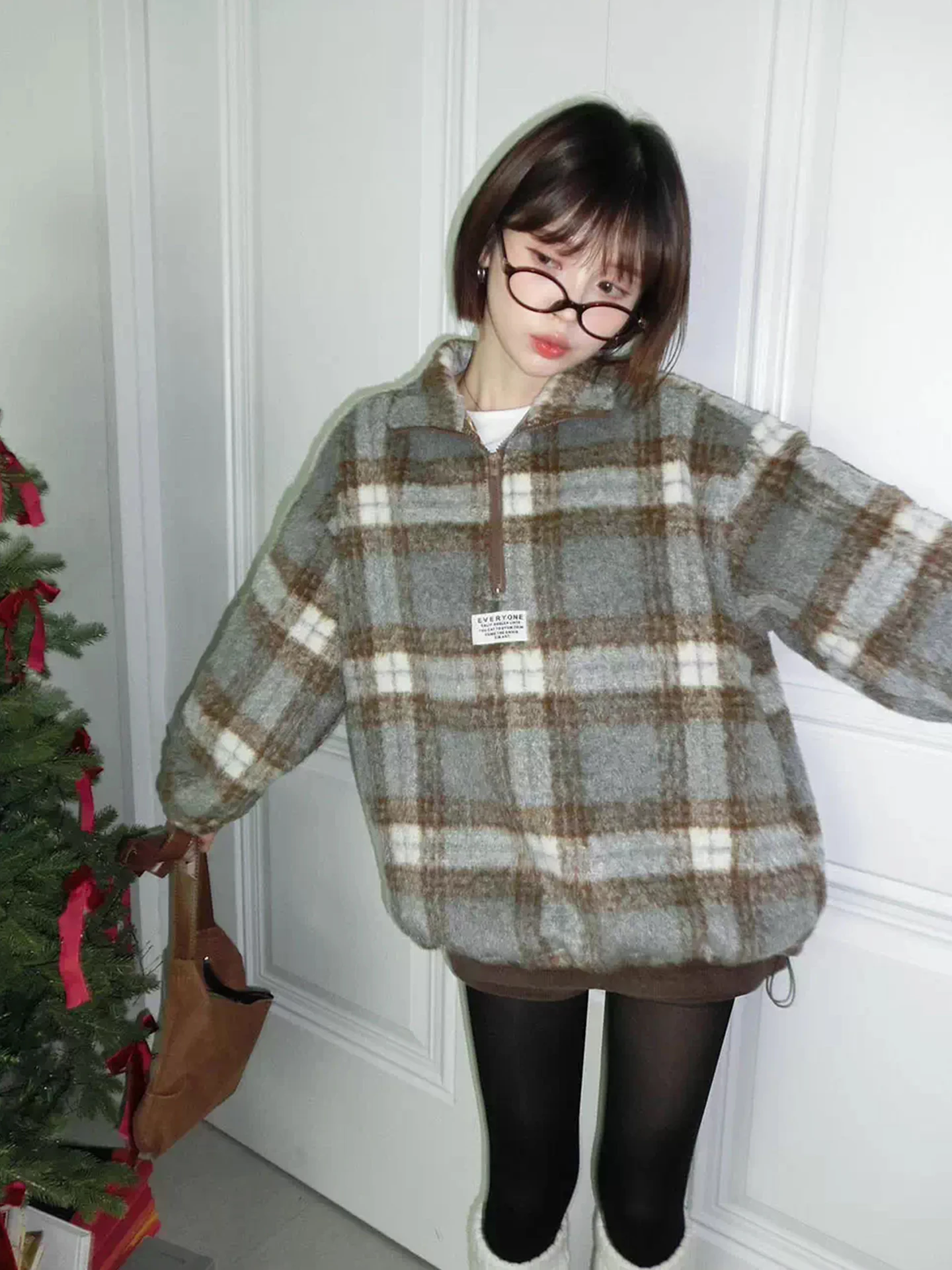 الرجعية اللون بلو منقوشة هوديي Jaet المرأة شتاء جديد f البريدي Dstring المخملية irt عارضة مريحة فضفاضة تناسب