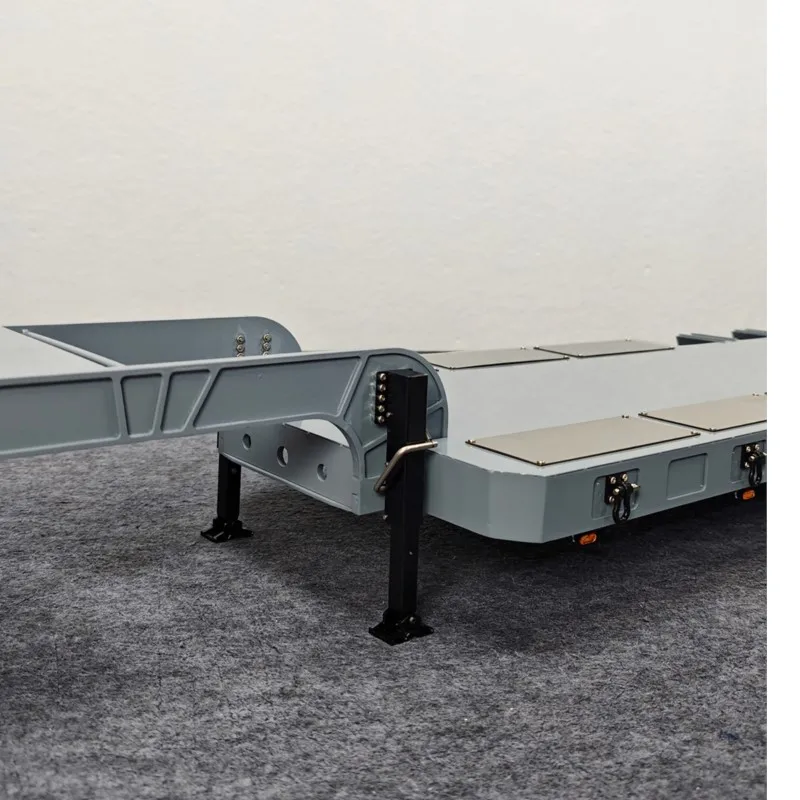 

Toy RC Trailer Manual Tailboard 1/14 Metal 4Axles Gooseneck Lowboy for Remote Control Tractor Truck 770S Lorry Vehicle Car Model