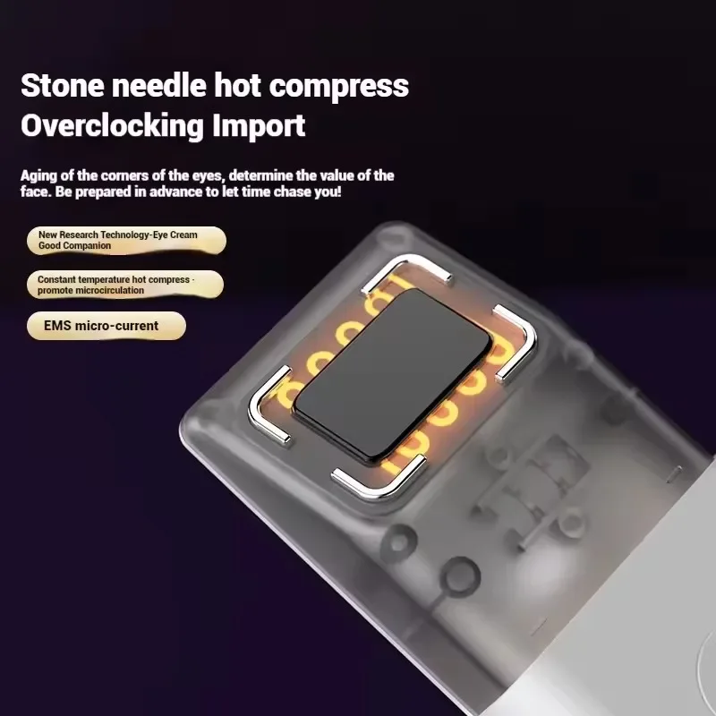 Urządzenie do pielęgnacji oczu 4 w 1, masażer do twarzy 45 ° C Constant EMS Masażer do Oczu Relaksacyjny na Cienie Pod Oczami, Worki i Opuchliznę Narzędzie do Pielęgnacji Skóry