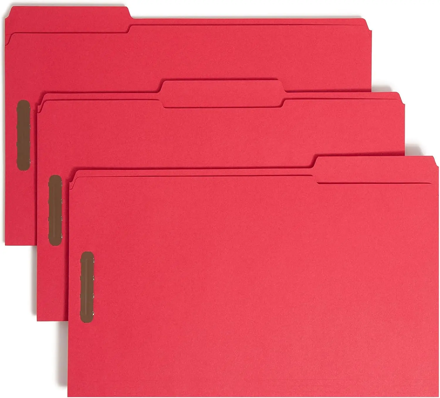

Legal Size File Folder with 2 Fasteners, Reinforced Tab, Red, 50 per Box - Sturdy Paper Stock