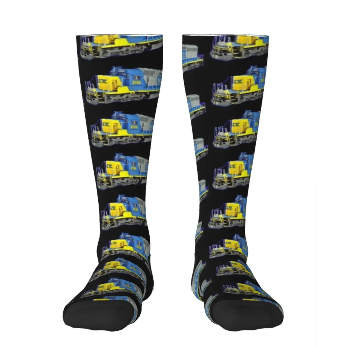 

Freight Train CSX Engine Socks Wholesale gift japanese fashion Socks Female Men's