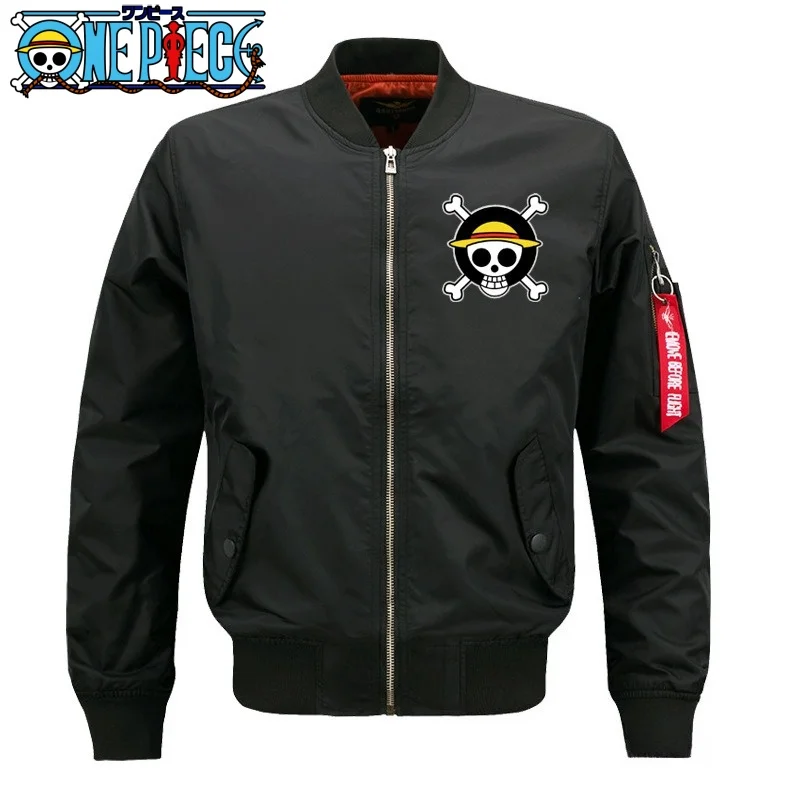 

Plus Size One Piece Anime Pilot Air Men Bomber Jacket Mens Military Bomber Jackets Men Casual Zipper Pilot Jacket Male Coats