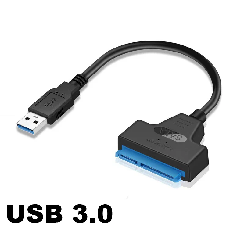 USB 3.0 TYPE-C 3.1 TO SATA Adapter 6 Gbps 2.0 2.5 External HDD SSD Hard Drive 7+15/22 Pin III Cable For PC Phone Laptop+Dc Power