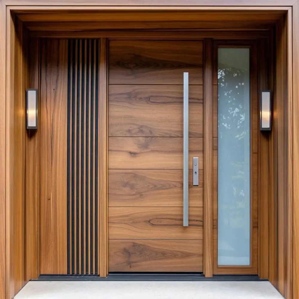 

Customized Luxurious Manual Revolving Door Wood Grain Color Front Casement Interior Aluminum Entry Doors Anti Theft Pivot Doors