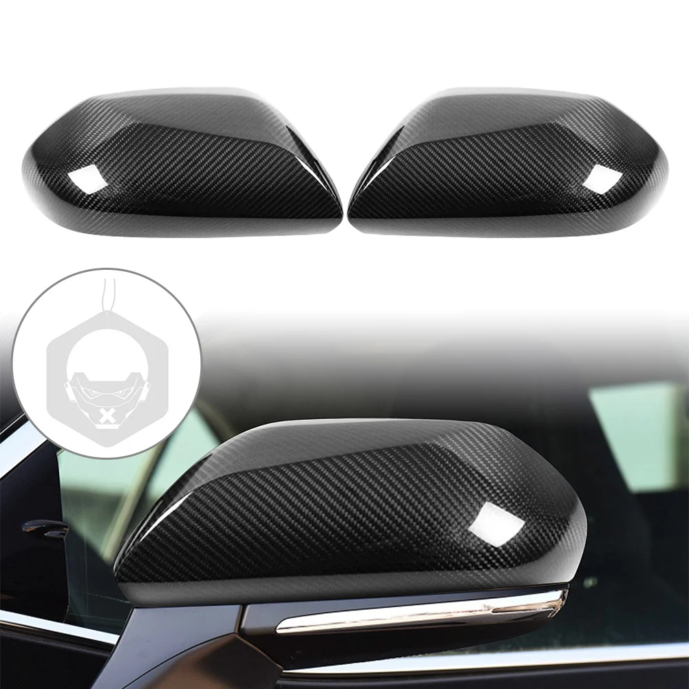 Car Side Mirrors Rearview Mirror Cap Covers 100% Carbon Fiber Left Drive For Toyota Camry LE SE XLE XSE 2018 2019 2020