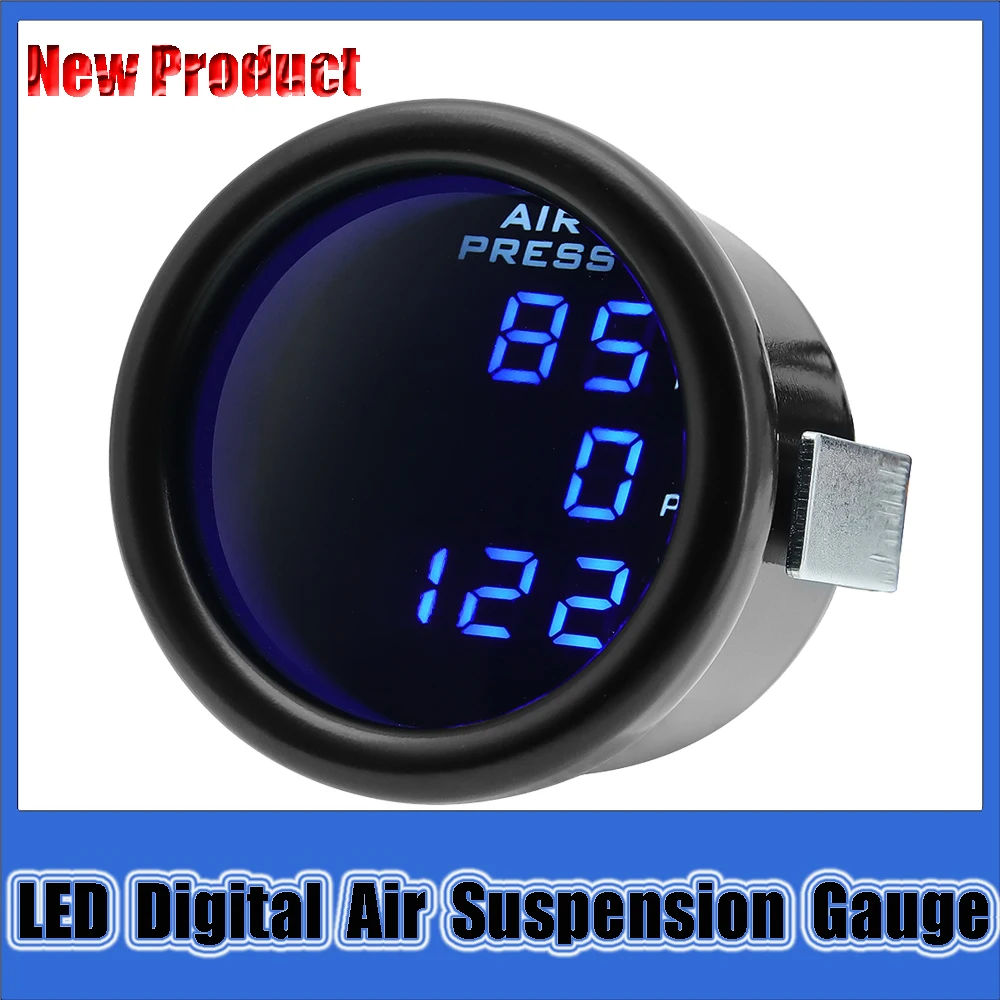 

220PSI Three Digital Display Air Ride Suspension with 3pcs 1/8NPT Sensors 0-220PS 52mm Car Air Pressure Gauge