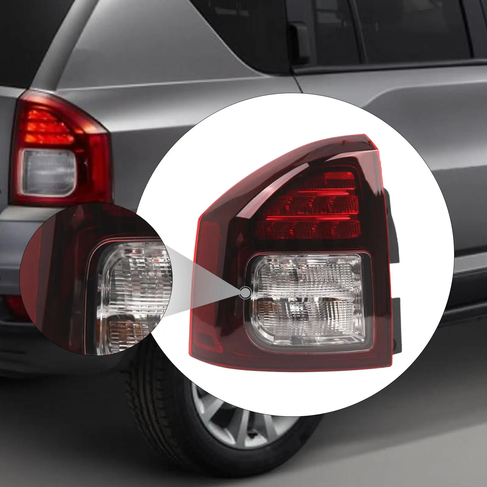 

Left Tail Light, Easy to Install 5272909Ab CH2800204 for Jeep Compass 2014-2017 Accessories