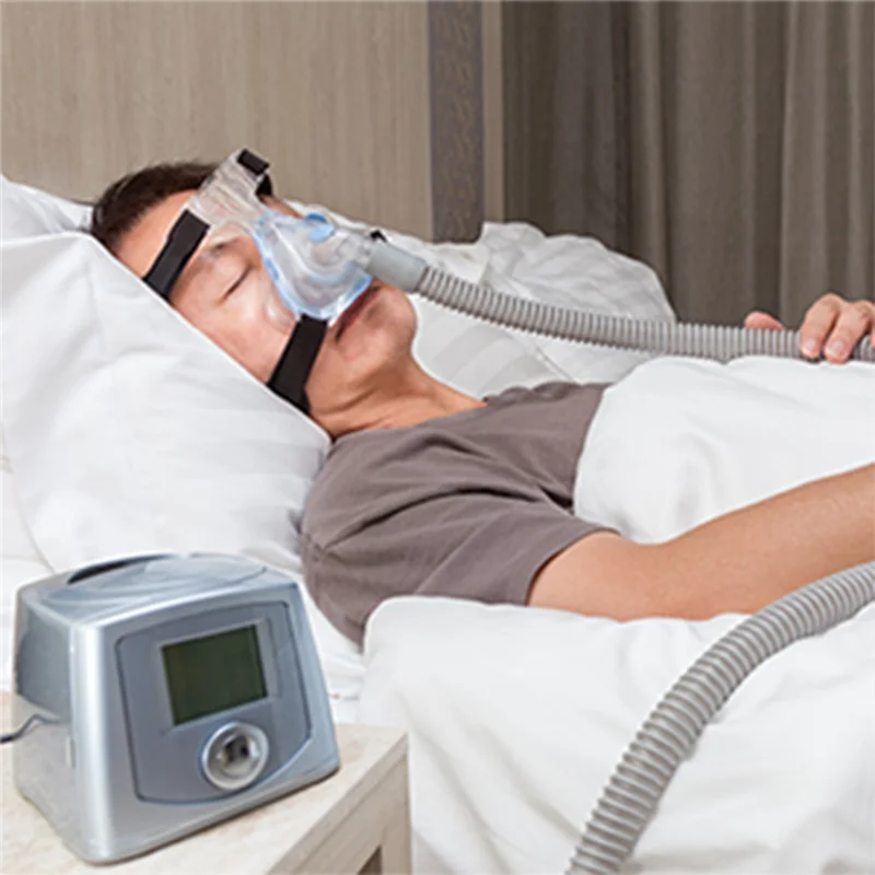 خرطوم CPAP العالمي مكون من قطعتين أنبوب عالمي باللون الرمادي والأبيض متوافق مع معظم الآلات