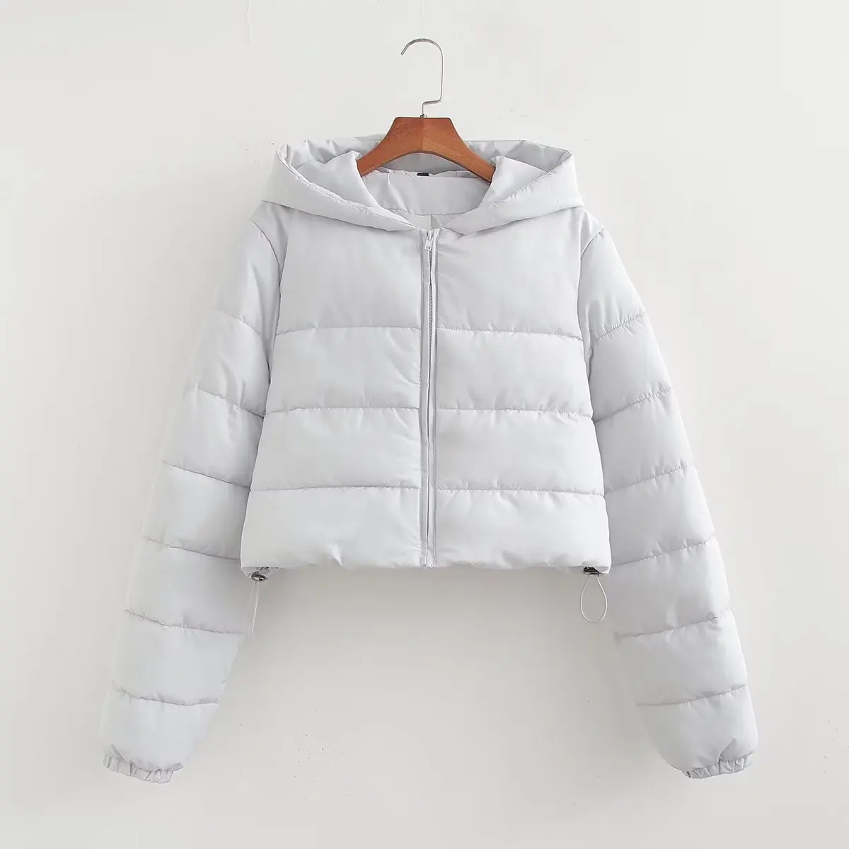 

Женская одежда в европейском и американском стиле, французская короткая повседневная модная универсальная хлопковая куртка с капюшоном, новая