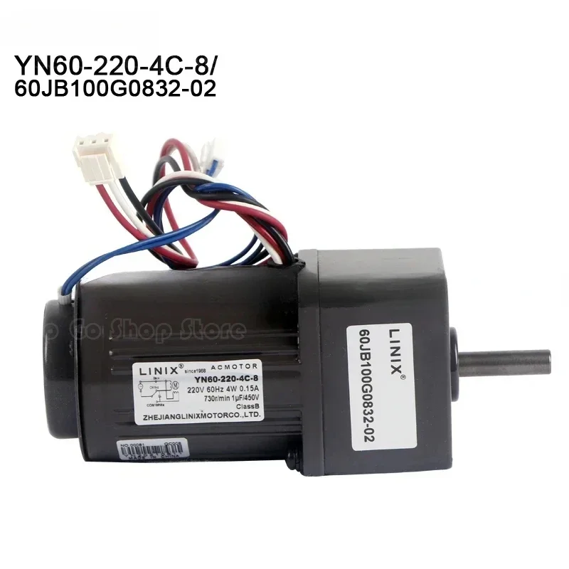 AC Gear 4W 60Mm YN60-220-4C-8/Single-Phase Capacitor Operated Reversible Kitchen Wet Waste Degradation Motor