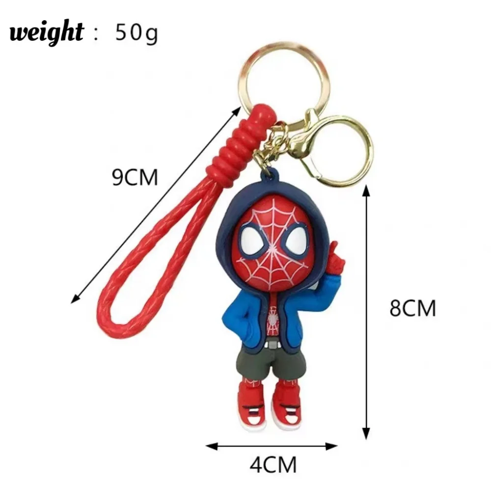 Marvel Spiderman Cartoon Schlüsselanhänger Hübsche Superhelden Schlüsselanhänger Charm Ornamente Schmuck Schultasche Dekoration Spielzeug Urlaubsgeschenke