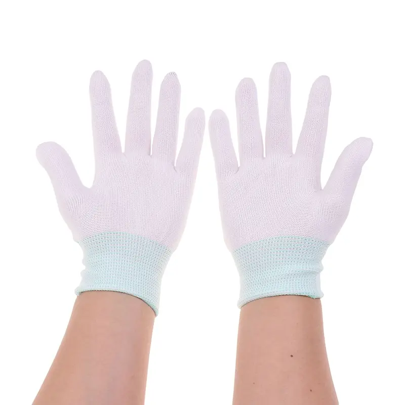 5pair Antistatic Electronic Working Gloves PU Coated PC Antiskid for Finger