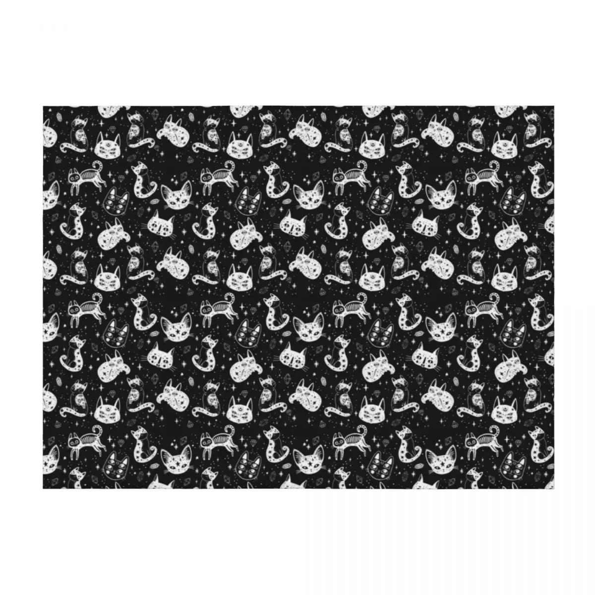 

Witchy Cats Throw Blanket Hairys Plaid warm for winter Thin Blankets