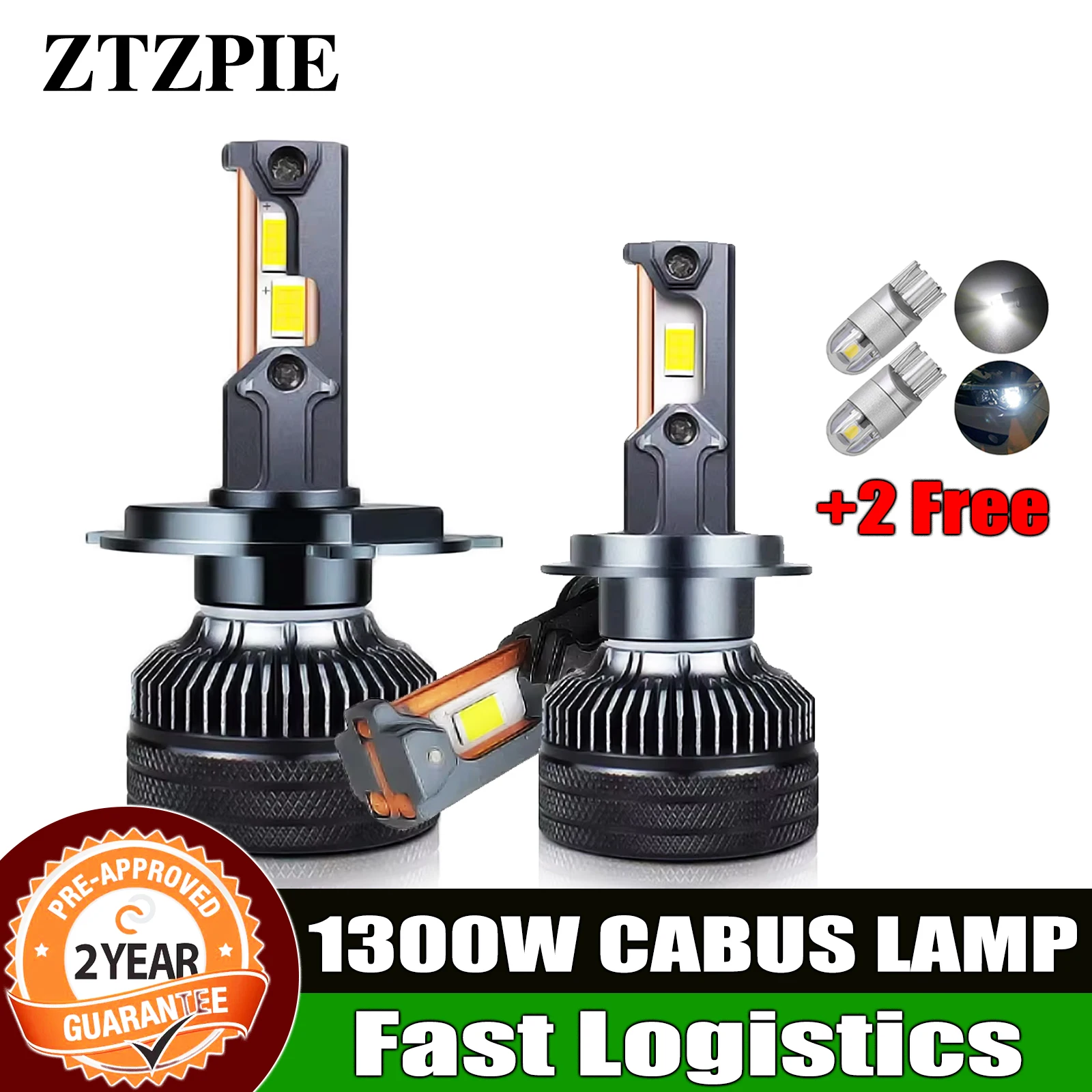 ZTZPIE 300000lm Powerfu 6000k White 9005/HB3 9006/HB4 H1 H7 H4 H11 9012 Canbus Led Car Headlight  CSP 3570 Car Lamp 650W 12V