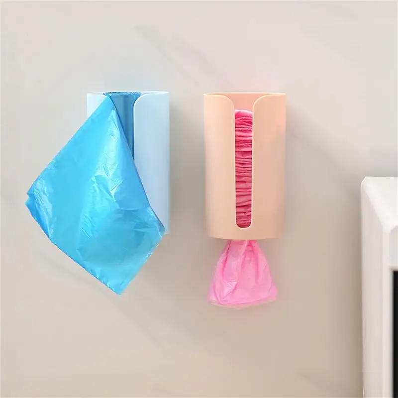 Garbage Bag Storage Box Wall Mounted Trash Bags Holder Kitchen Plastic Bag Container Bathroom Garbage Bag Dispenser Organizer