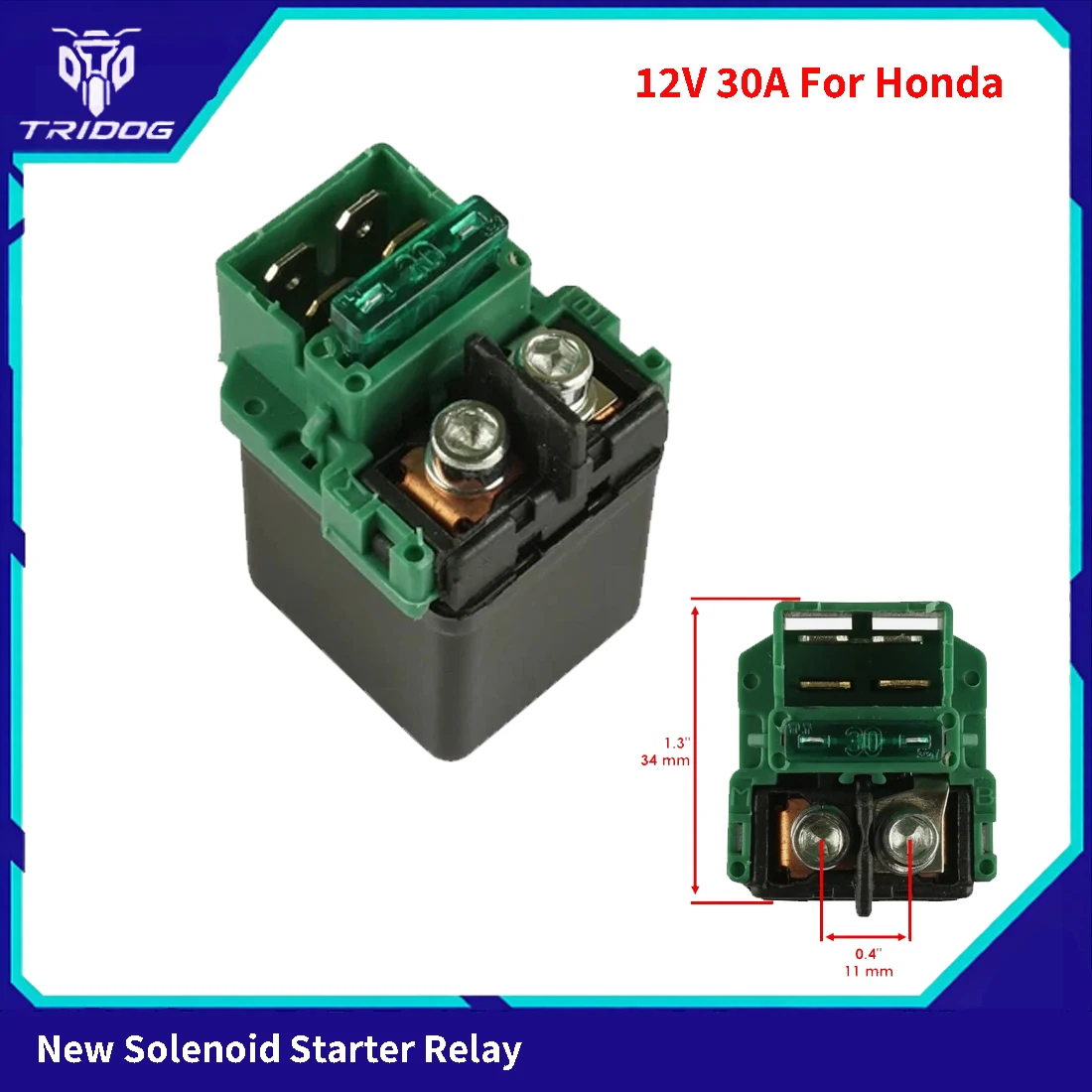 12V Solenoid 30A Starter Relay for Honda CB750 Nighthawk CB900F CB600 CB1000 CB1100SF X11 CB1300 Super Four 1991-2016,