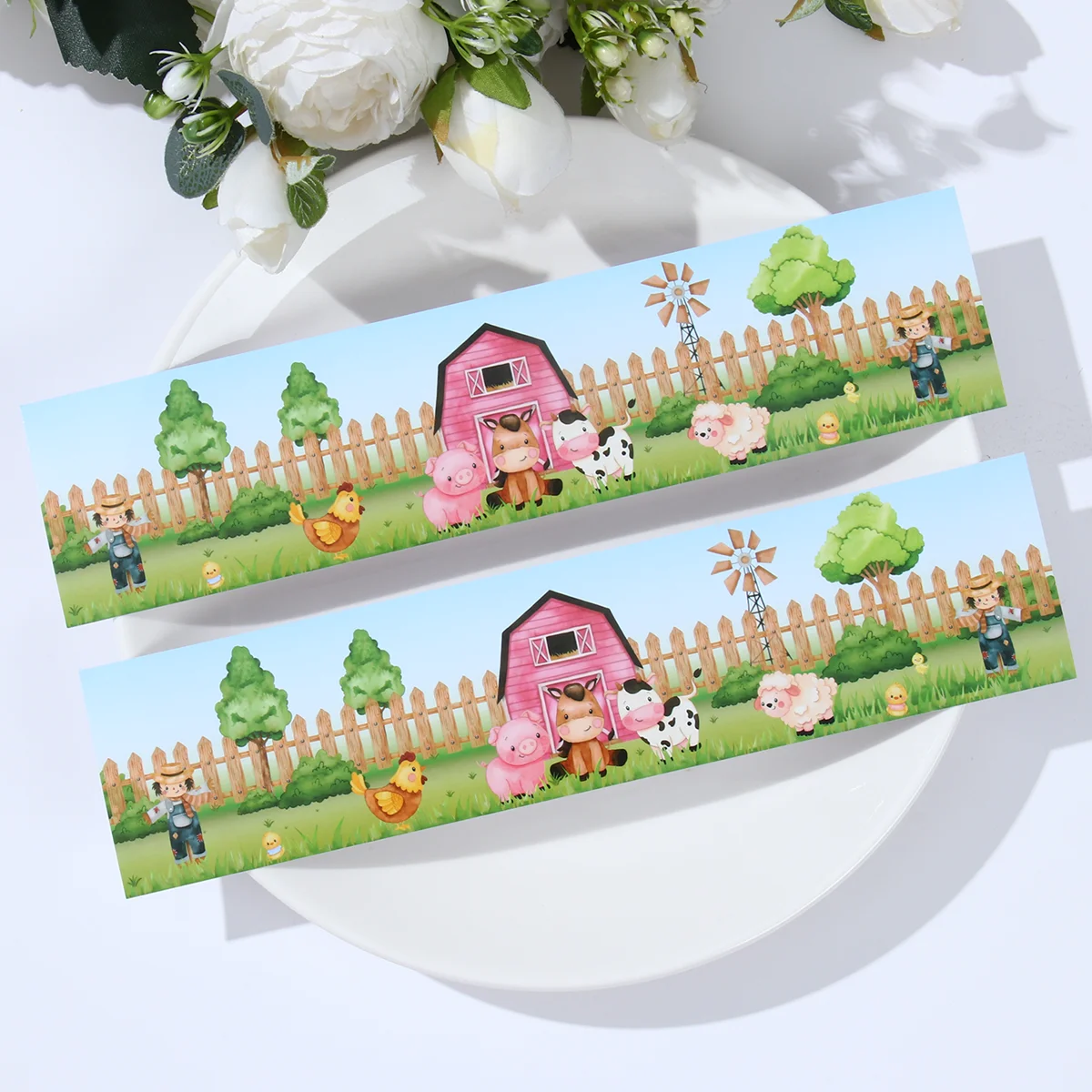 Pink Farm Animals Theme Bottle Stickers Birthday Party Supplies Farm Theme Birthday Party Decorations Baby Shower Girls Decor