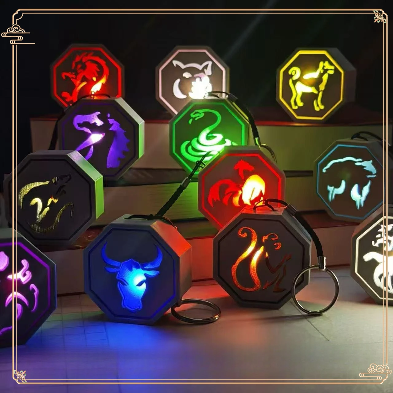 

Jackie Chan Adventures 12 Zodiac Talisman Replica Keychain - 3D Printed Tiger Amulet Unique Gift for Collectors