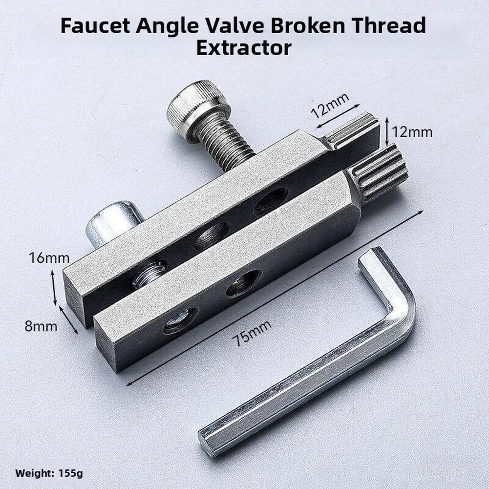 Alloy Steel Thread Removal Tool for Angle Valves and Pipe Fittings Where Conventional Tools Cannot Achieve Engagement