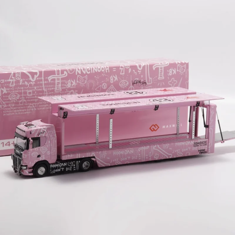 

Hoonicorn масштаб 1:64 S730 двухэтажное грузовое моделирование сплава игрушечная модель автомобиля коллекция украшения статическое украшение