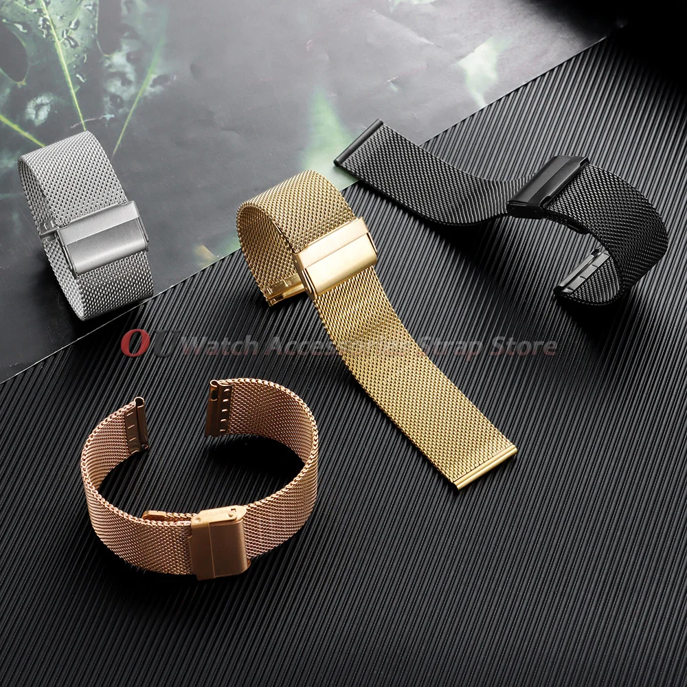 Schnellverschluss-Milanese-Armband 18mm 20mm 22mm Universelles Armband 0,6 Mesh Edelstahl 12mm 14mm 16mm 17mm 19mm 21mm 24mm Bänder – Detail 3
