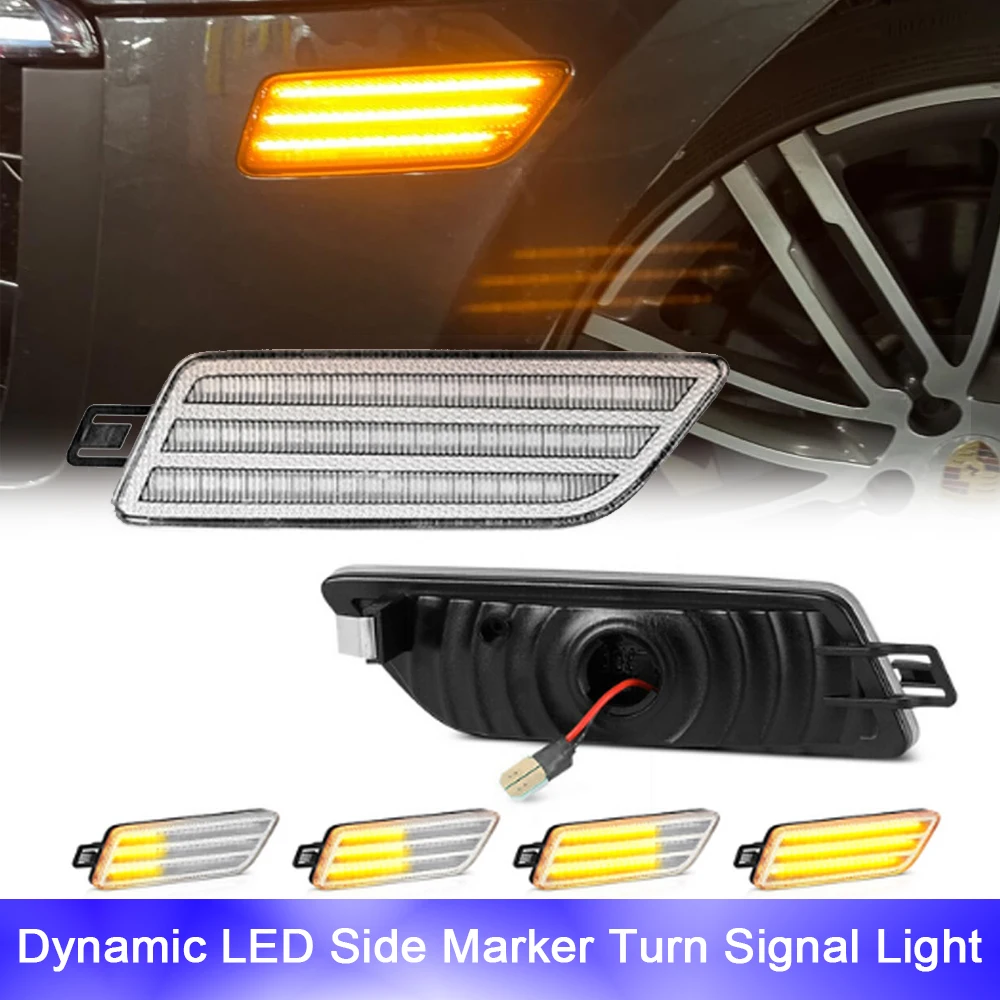 2x Canbus Led Side Marker Reflector Repeat Blinker Lights For Porsche Macan 95B-Series GTS Turbo Performance 2014-2021