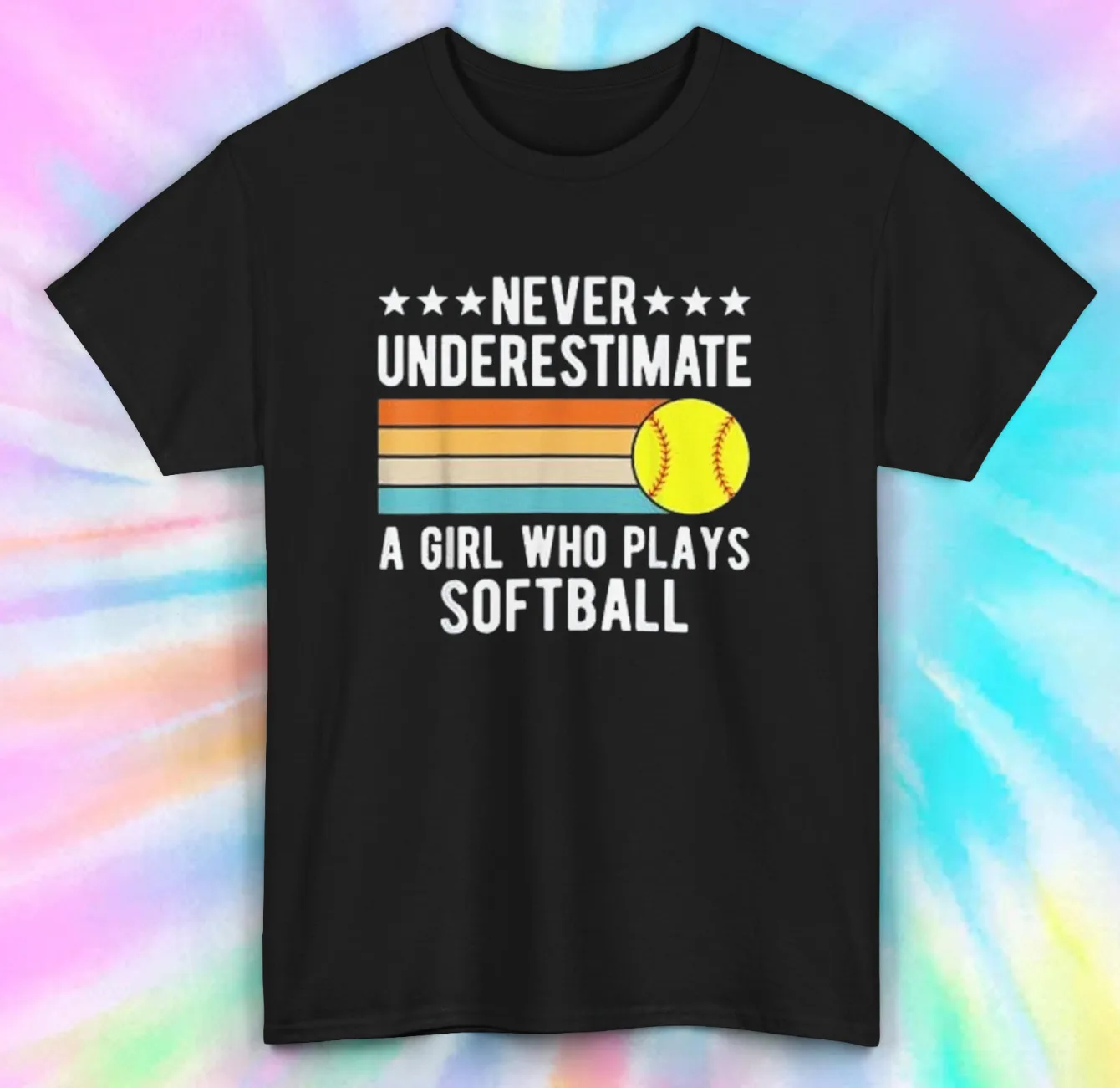 

Softball Motivational Quote Tee | Never Underestimate Girl | S-5XL