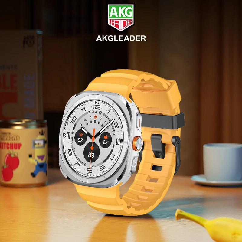 

AKGLEADER liquid silicone watch band for Samsung galaxy watch 8 classic strap 44mm watch bands for watch 7 Ultra 47mm bracelet