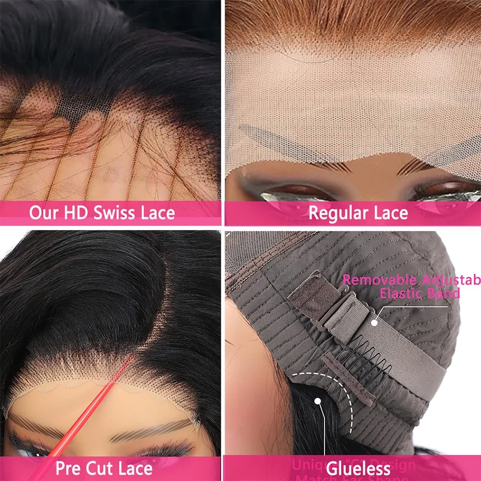 100% شعر فيتنامي خام مزدوج يغرق نطاط موجة الدانتيل الباروكات الأمامية 34 بوصة 13x4 HD 250% عالية الكثافة موجة فضفاضة الباروكات