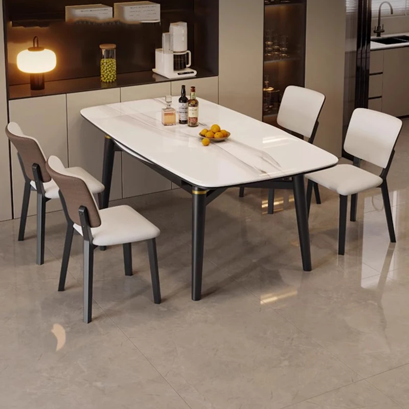 Extendable Table Oval Dining Marble Cafe Luxury Chairs Kitchen Service Dinning Tables Mesa Plegables Ceramic Rectangular