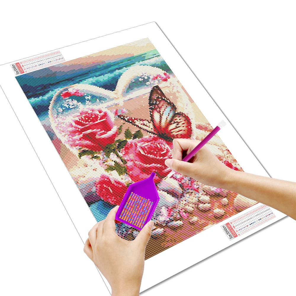 Mozaika diamentowa Motyl Róża  – Resin Art Canvas recenzja i cena