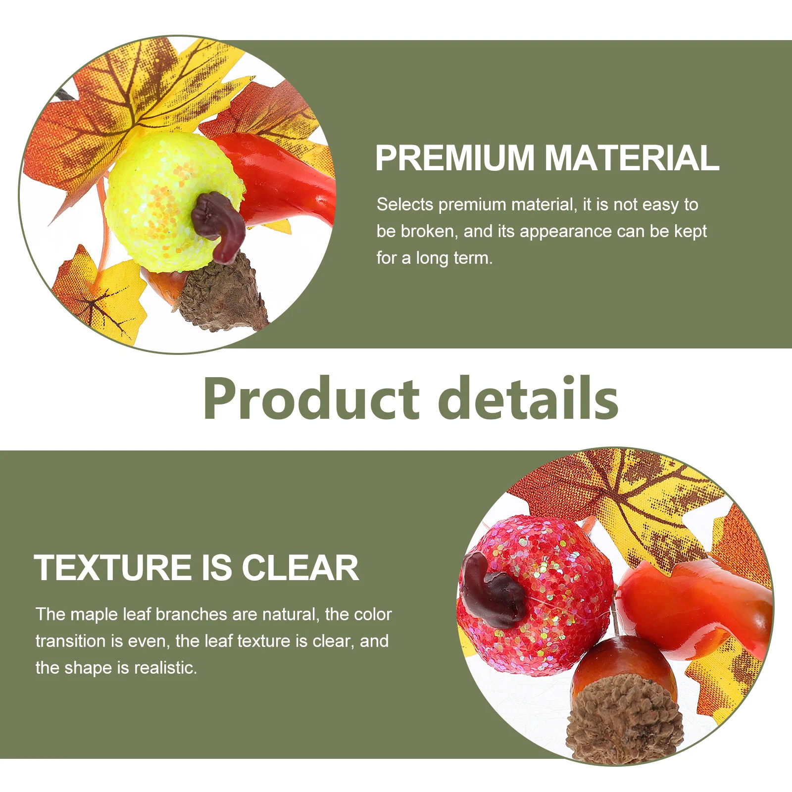 추수감사절 가을 수확 장식용 호박 단풍잎 장식 10개