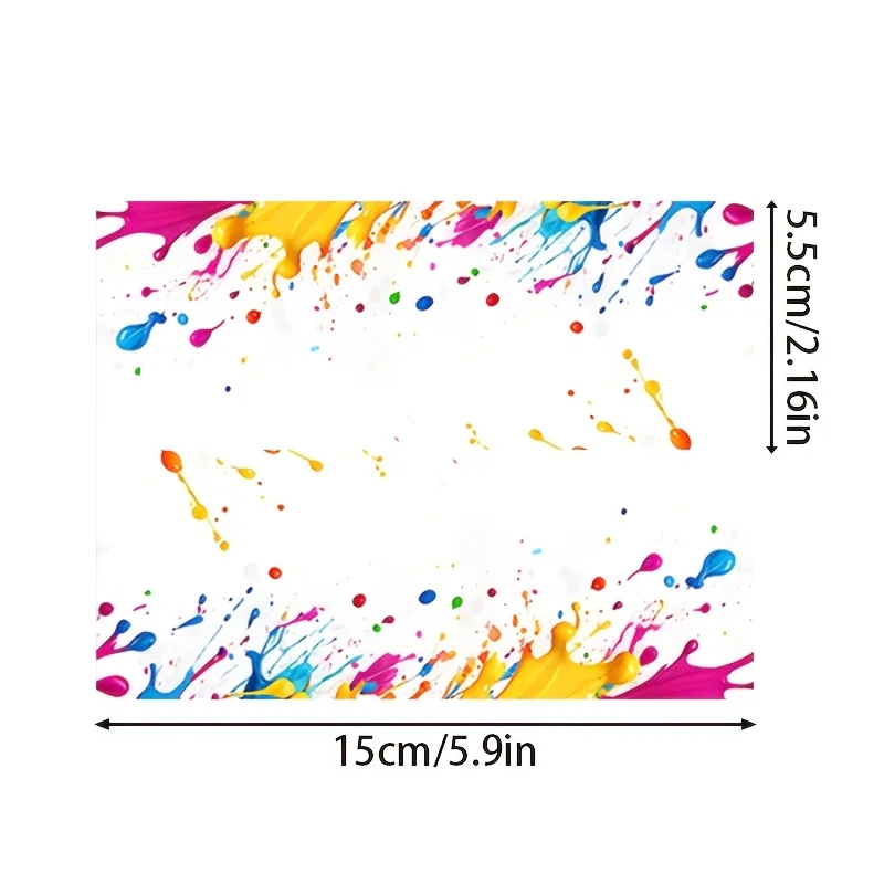 Bike Crank Arm Protector Sticker 1 Pair Rainbow Splatter Waterproof Scratchproof for Bicycle