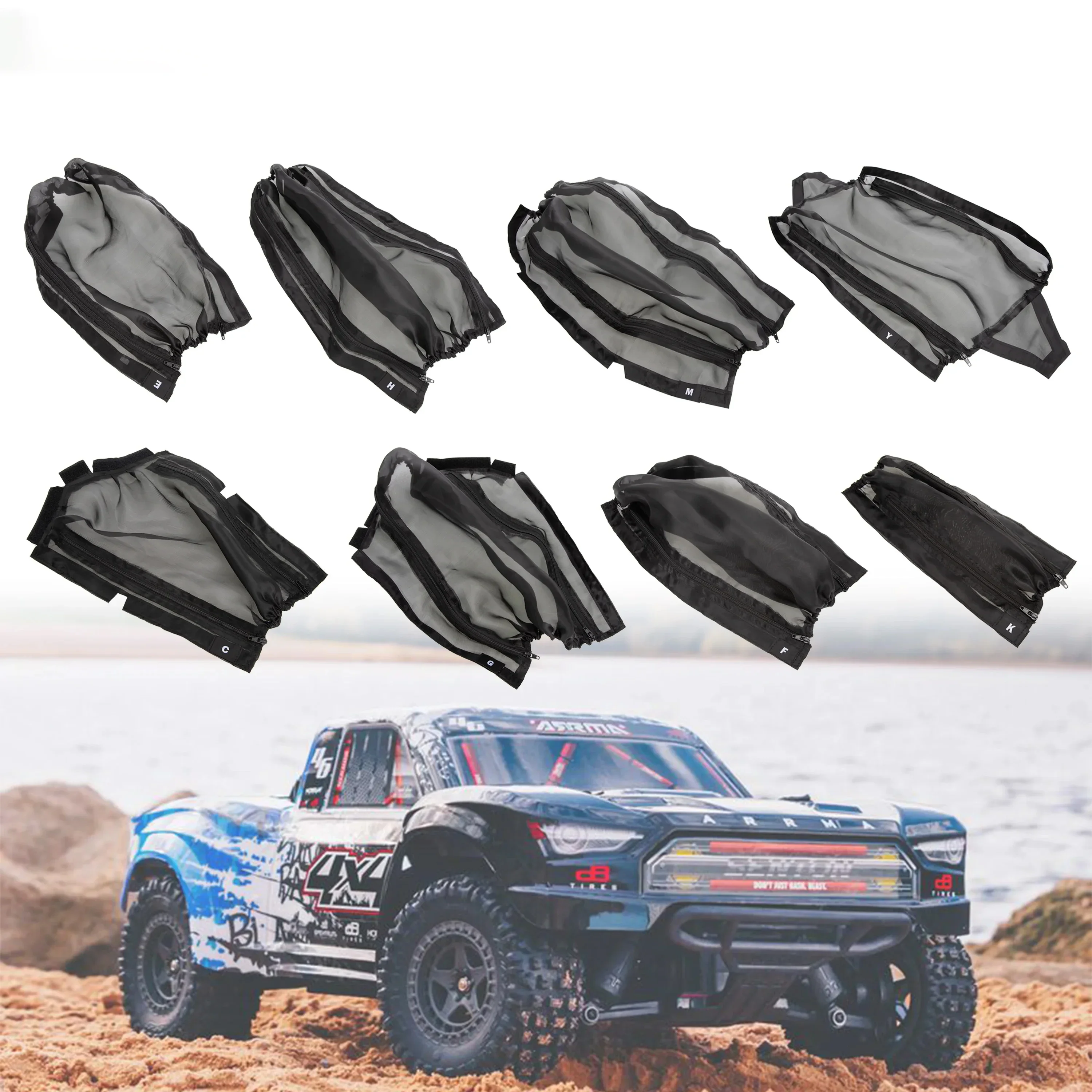 

Водонепроницаемый пылезащитный чехол для радиоуправляемого грузовика ARRMA, защита шасси, подходит для Senton Kraton Mojave Granite 1/8 1/10 1/5 Desert Truck