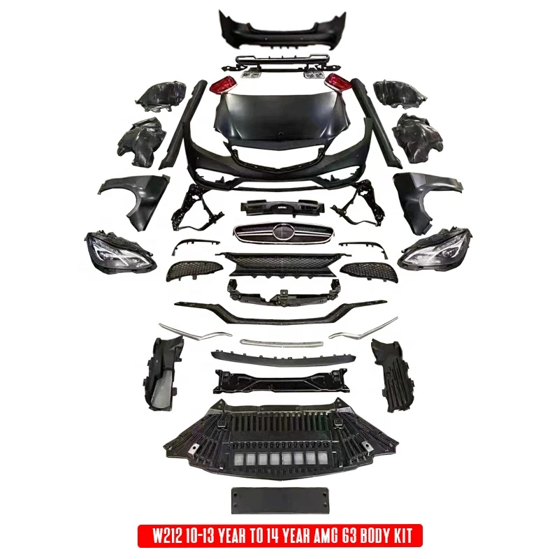 Full Set W212 E63 Body Kit For Mecedes Benz E Class Amg 65 Upgrade Bodykit Facelift Conversion