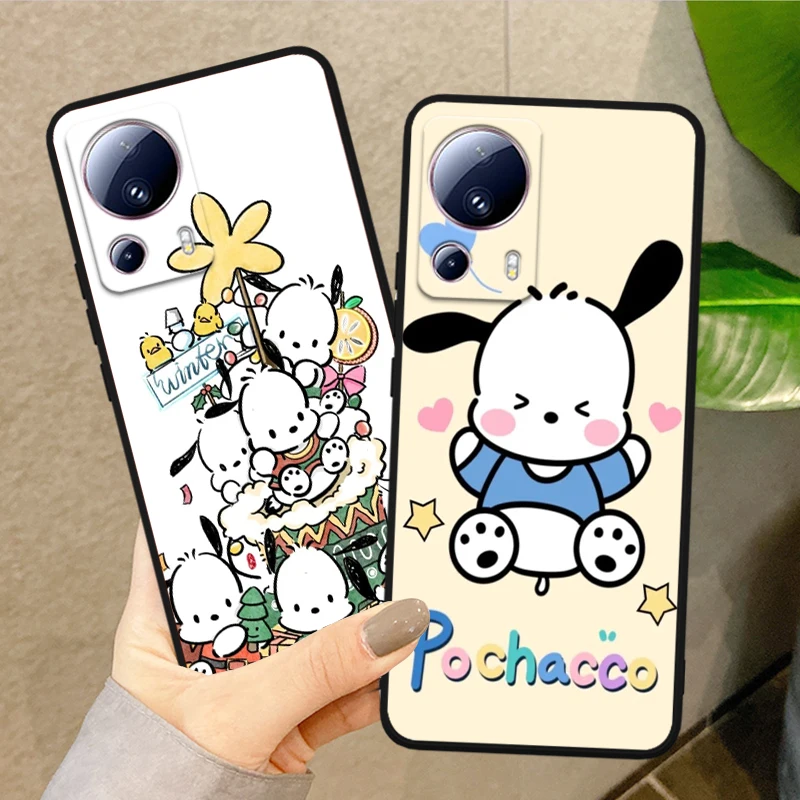 Pachacco Lovely Cute Cover For Xiaomi Mi 14 13 12X 12 11 11T 11i 10T 10 Pro Lite Ultra 5G Black Phone Case