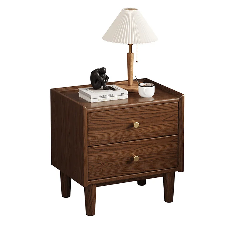 

All solid wood bedside table, simple and modern master bedroom solid wood bedside table, Nordic high-end home