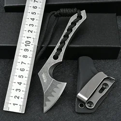 1PCS Outdoor EDC Survival Multi Functional Portable Mini Tactical Axe Knife with K Sheath Camping Tools