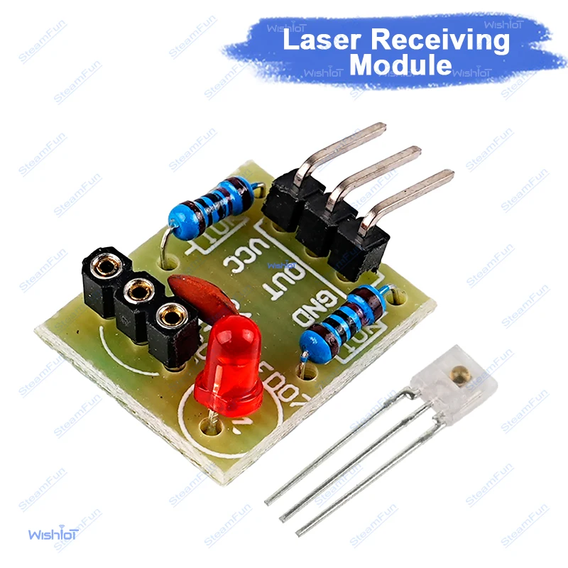 5PCS Laser Sensor Module Non-modulator Tube Laser Receiver Module for Arduino High Sensitivity Laser Detection DIY Projects